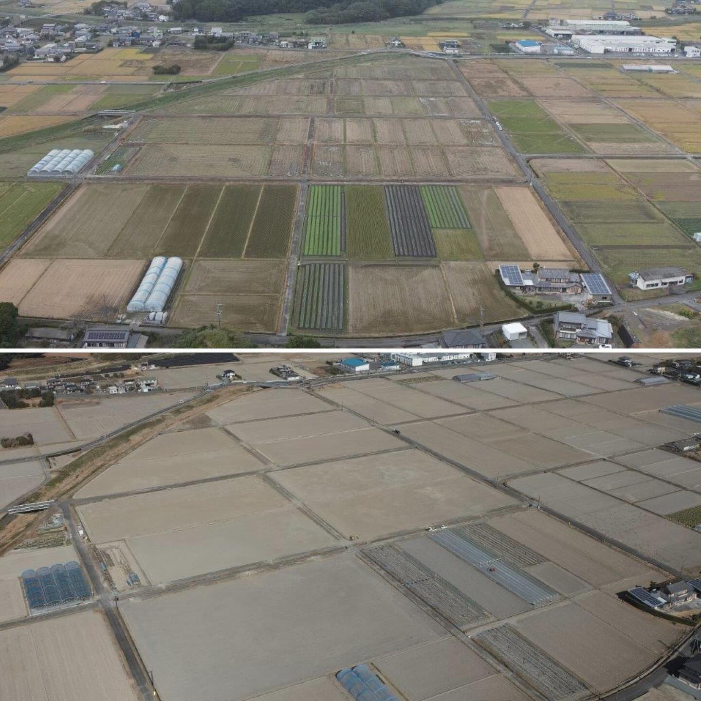 圃場整備　着工前〜完成